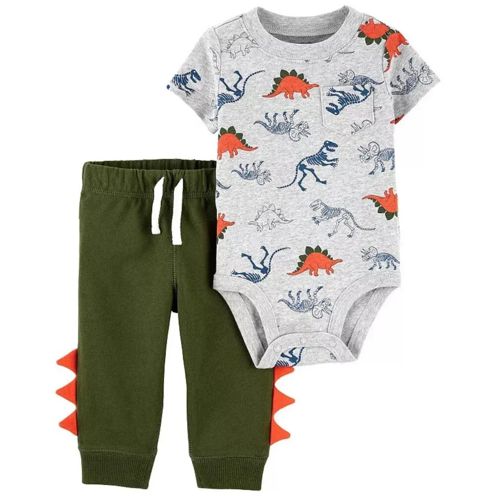 Carter's dino outfit 12m NWT